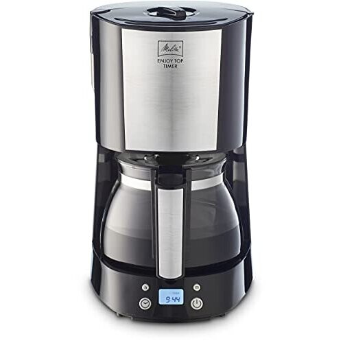 Melitta Melitta Filter Coffee Machine, With Aroma Selector, Timer Function, Removable Swing Filter, Drip Stop, Enjoy Top Timer, Black/Silver, 1017-11 1