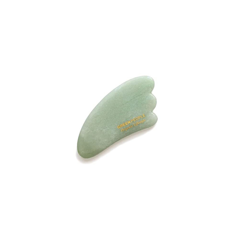 Green People Jade Gua Sha Massage Tool | Natural & Organic Facial Gua Sha | Gentle Face Massage Tool for Radiant, Revived Skin| Suitable for Sensitive