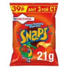 Smiths Snaps Spicy Tomato Snacks 21g (30 x 21g)