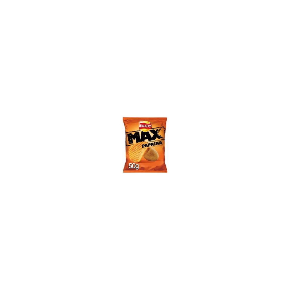 Walkers Max Paprika Crisps 50G (24 X 50G)