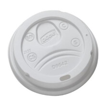 Plastic Deerfield Hot Lids Cups, White - 10 to 16 oz