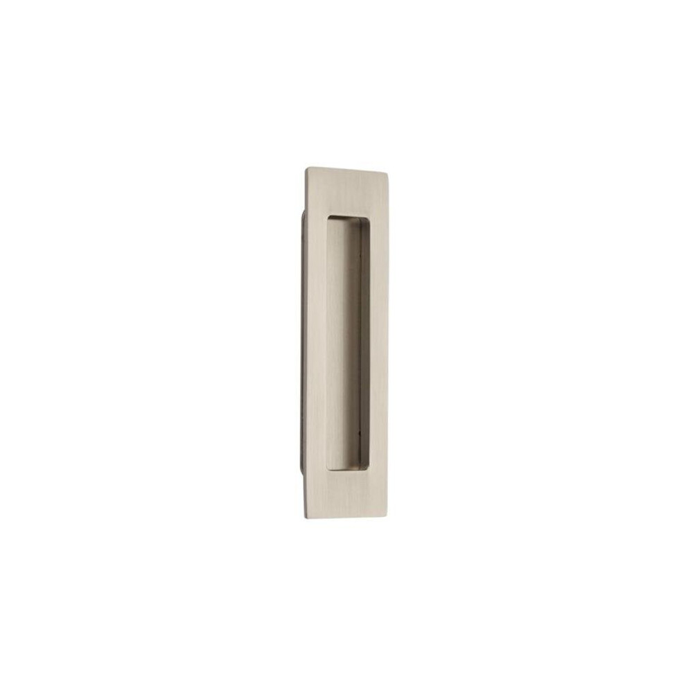 6 In. Modern Rectangular Flush Pull, Satin Nickel 758218064009