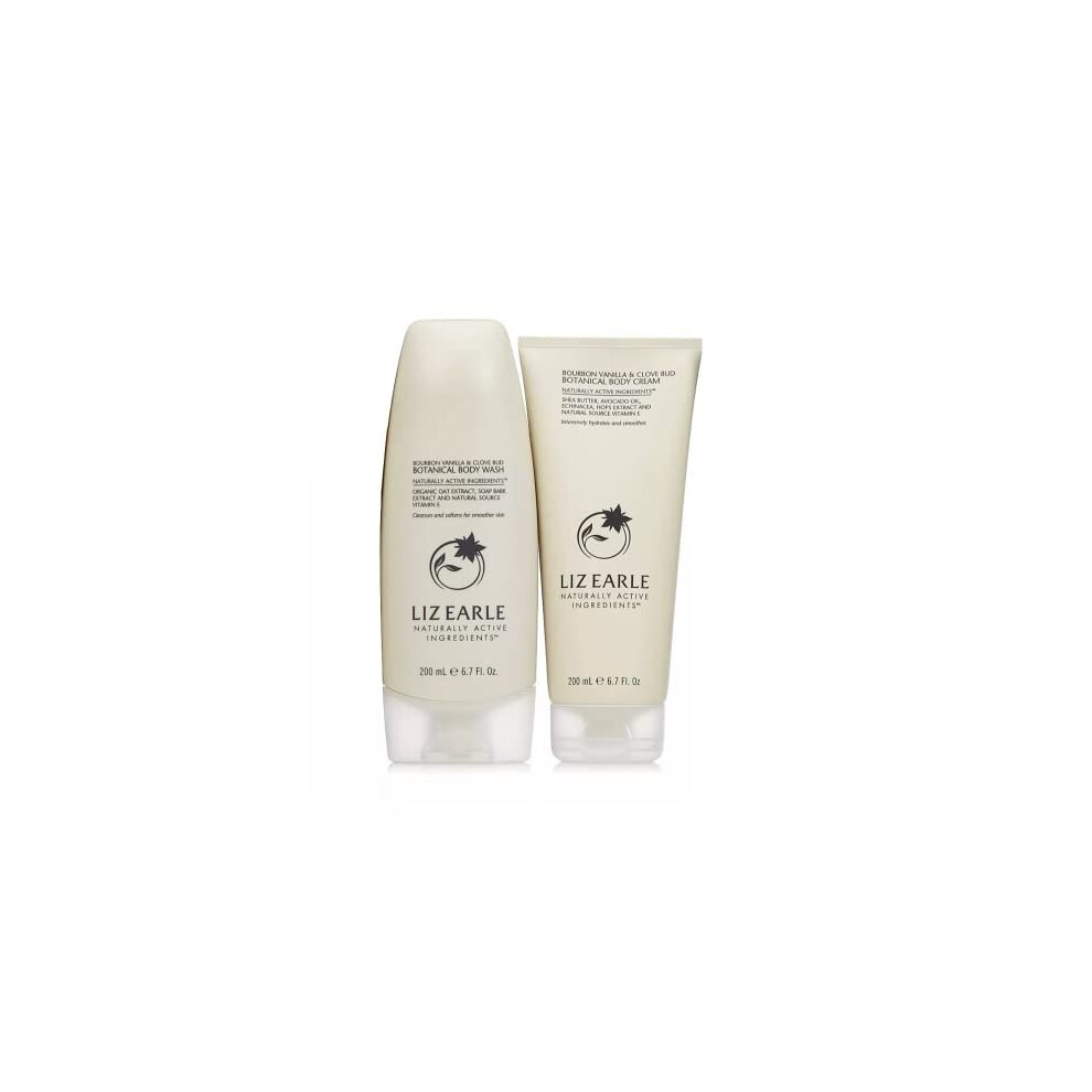 Liz Earle Bourbon Vanilla & Clove Bud Body Wash & Body Cream (200ml) Gift Set