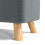 Living And Home Rectangular Tofu-shaped Footrest with Solid Wooden Legs 5