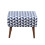 Living And Home Mid-Century Patterned Ottoman Footstool with Walnut Legs 3