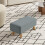 Living And Home Rectangular Tofu-shaped Footrest with Solid Wooden Legs 1