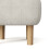 Living And Home (Beige) Footstool Pouffe Stool with Wooden Legs 5