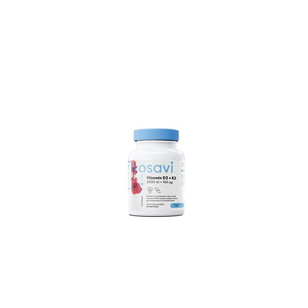 Osavi Vitamin D3 + K2, 2000Iu - 60 Softgels
