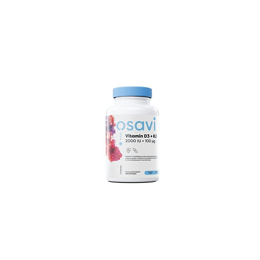 Osavi Vitamin D3 + K2, 2000IU - 120 softgels