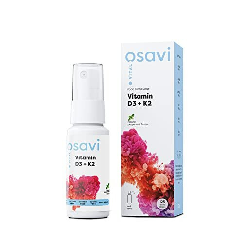 Osavi Vitamin D3 + K2 Oral Spray, Peppermint - 25 ml.