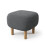 Living And Home (Grey) Footstool Pouffe Stool with Wooden Legs 2