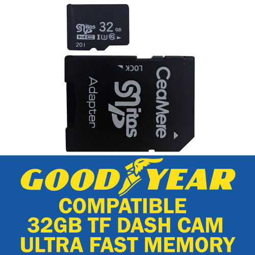 32GB Dash Cam Memory Card Ultra High Speed Goodyear Compatible Plus SD