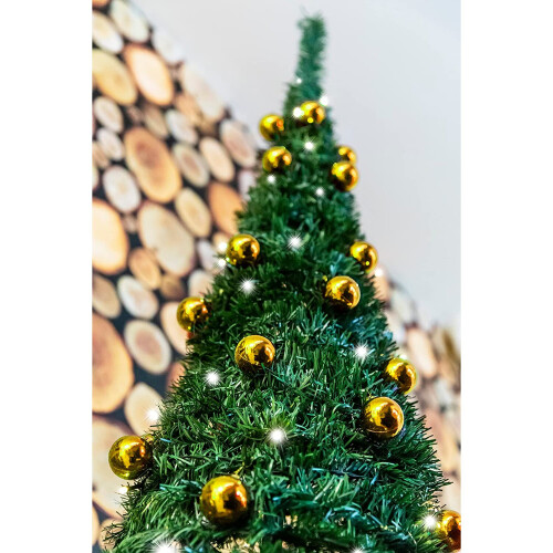 4ft (120cm) Prelit Gold Baubles Decorated Pop Up Christmas Tree 1