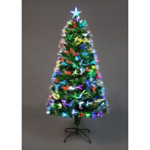 (3Ft) Flowers Fibre Optic Christmas Tree LED Pre-Lit