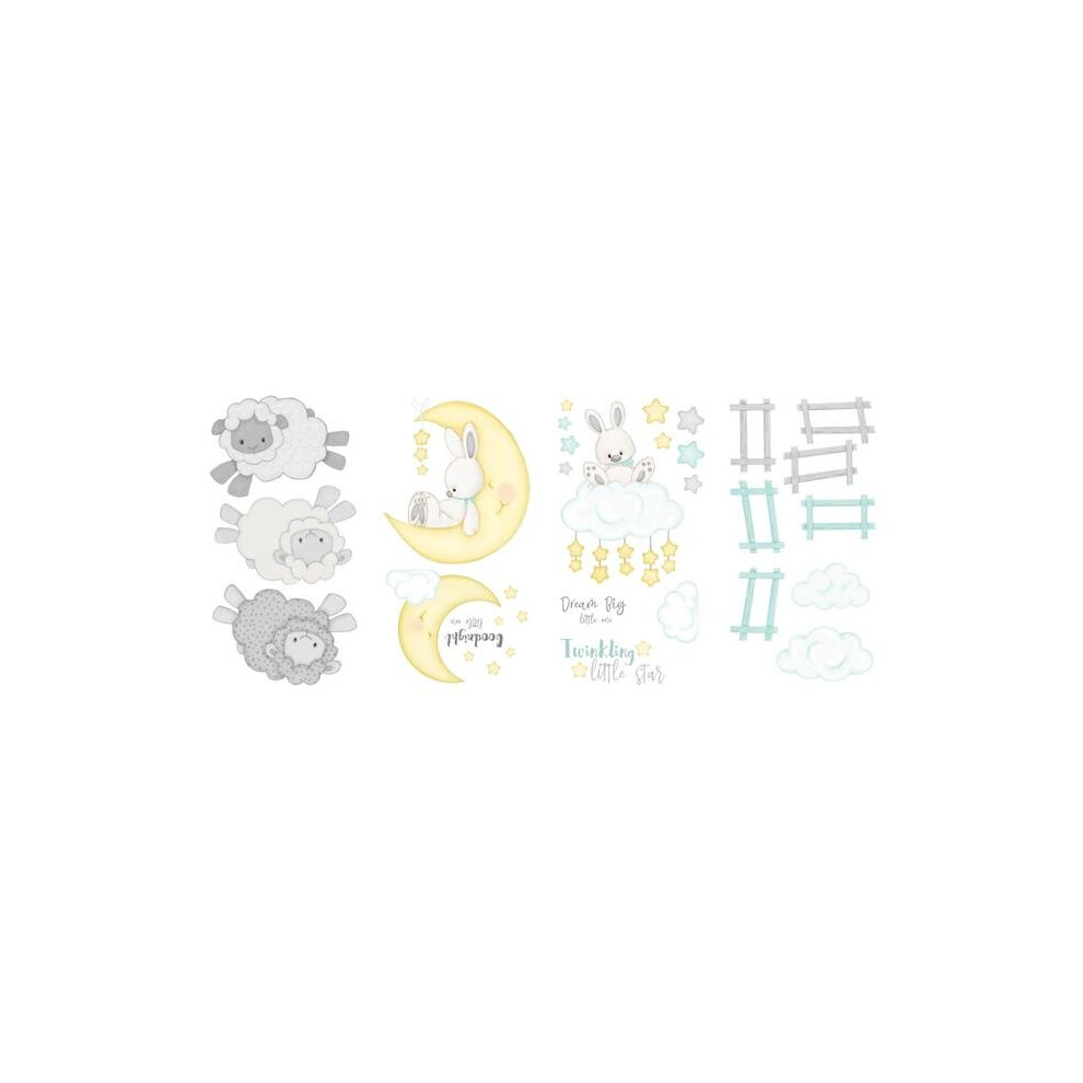 Sweet Dreams Applique Wall Decal Stickers, Super Jumbo Playtime