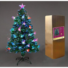 (6Ft) Butterflies Fibre Optic Christmas Tree LED Pre-Lit