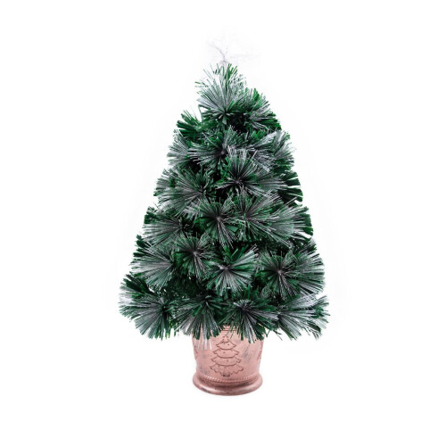 (2Ft) Flowers Fibre Optic Christmas Tree LED Pre-Lit 1