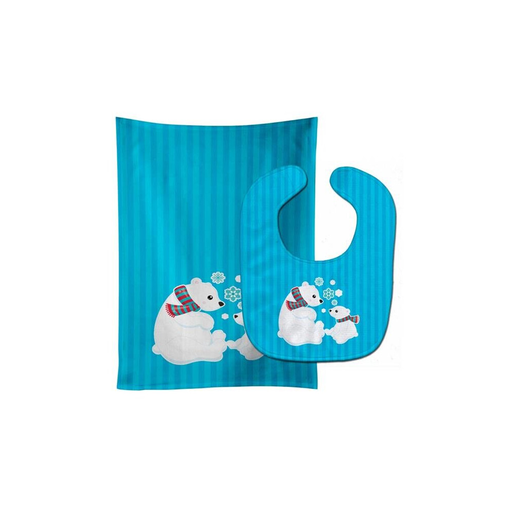 Polar Bears No.5 Baby Bib & Burp Cloth Stationx