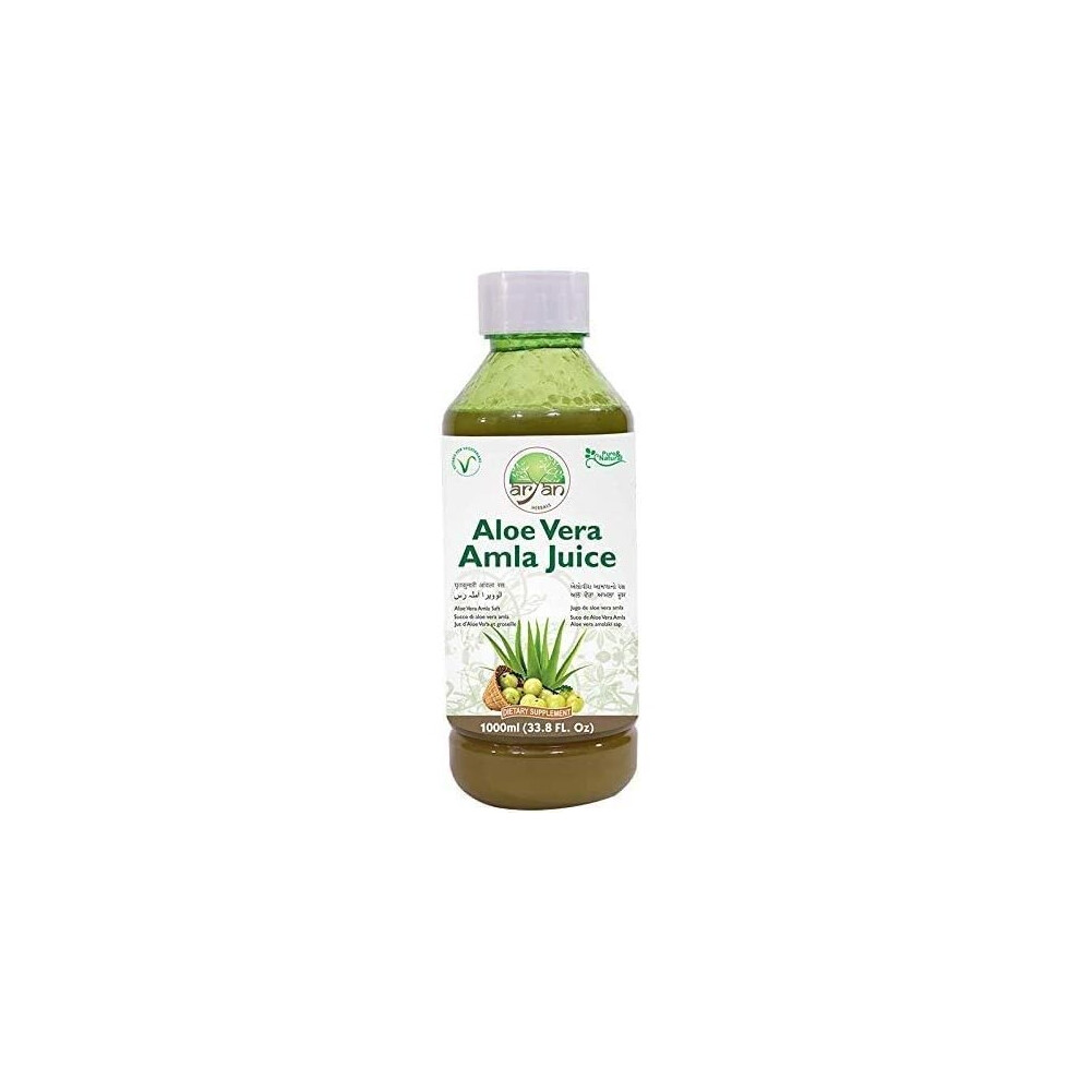 (Pack of 1) Aryan Aloe Amla Juice 1ltr-Promotes Immune System