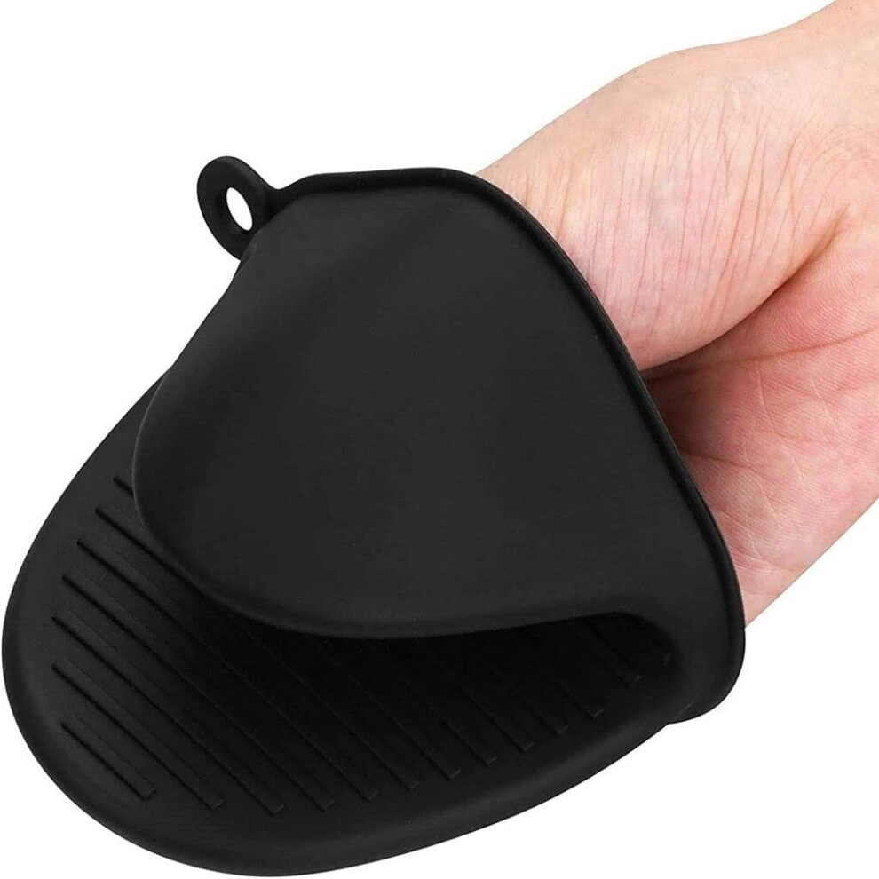 (Black) Hochste Silicone Oven Holder Mitts Heat Resistant