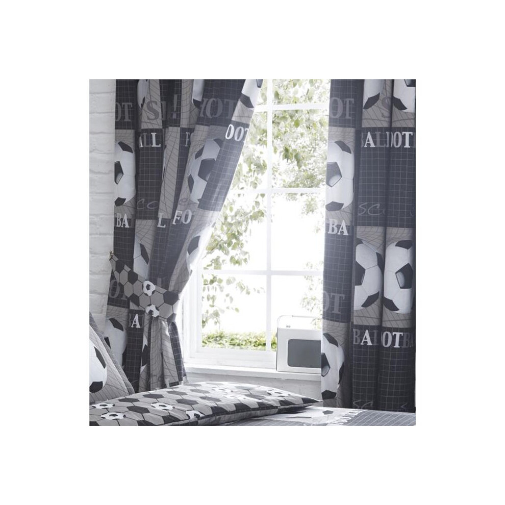 Homemaker (66 X 72" (168X183cm)) Football Curtains Pencil Pleat Childrens Bedroom