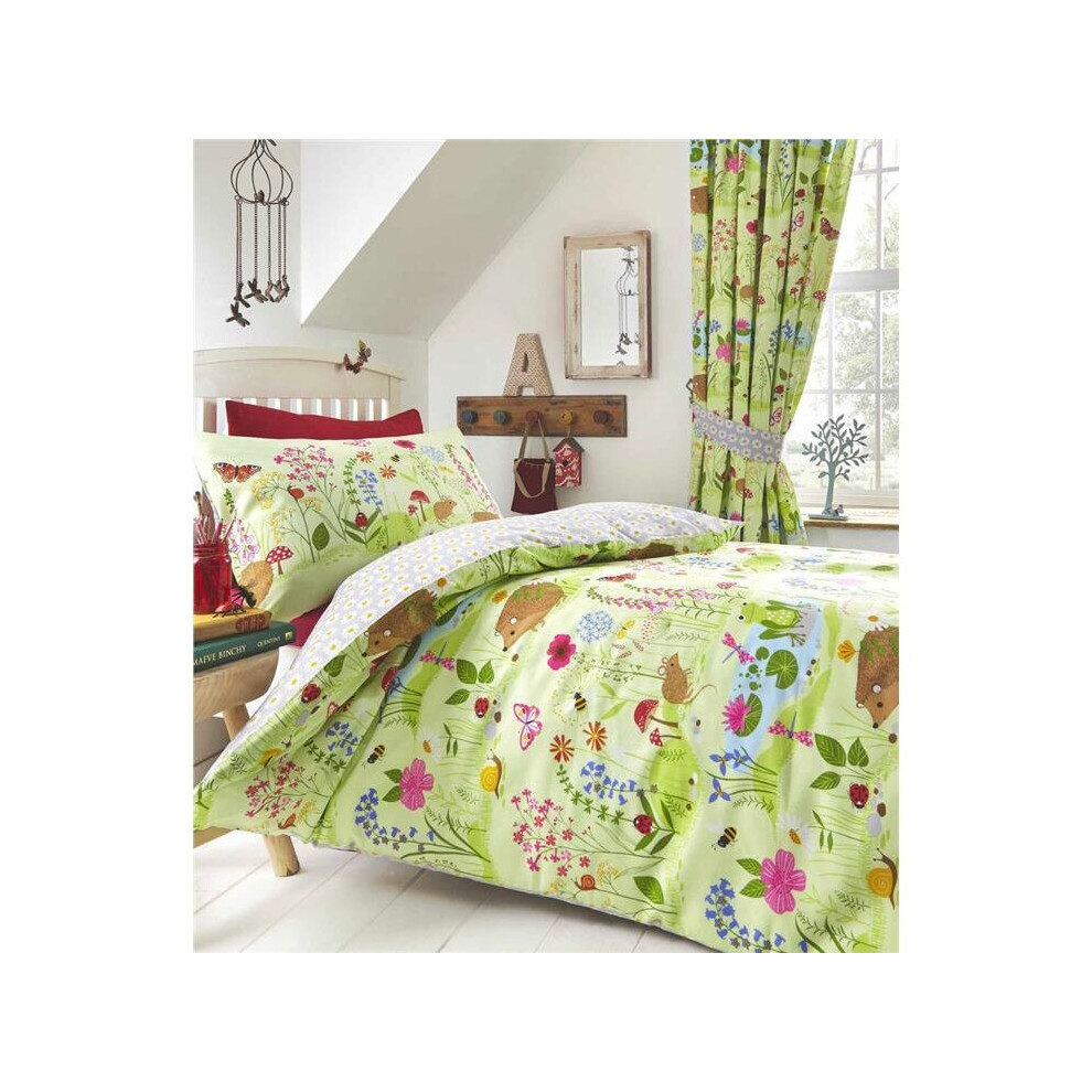 (Curtains 66x54") Duvet Cover Sets Country Animals Wild Flowers