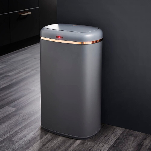 Tower 58L Square Sensor Bin By Tower T838010GRY Cavaletto Rectangler in Grey 2