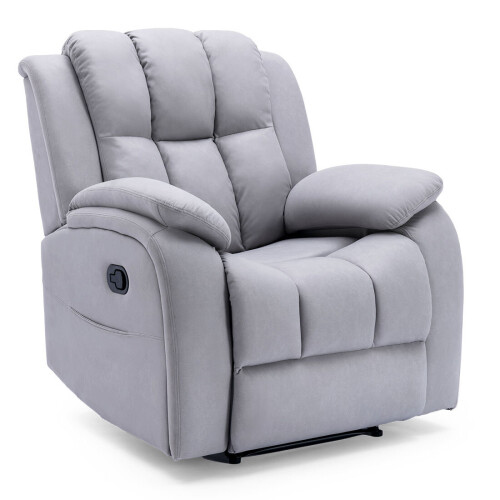 MORE4HOMES (Grey) Brookline Technology Fabric Manual Recliner Chair 1