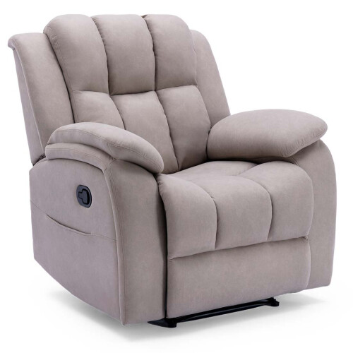 MORE4HOMES (Pumice) Brookline Technology Fabric Manual Recliner Chair 1