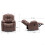 MORE4HOMES (Mocha) Brookline Technology Fabric Manual Recliner Chair 7