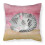 Sleeping Grey Cat Watercolor Fabric Decorative Pillow 1