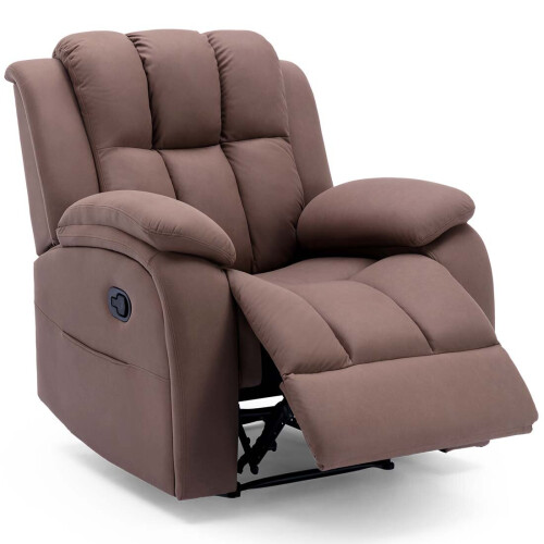 MORE4HOMES (Mocha) Brookline Technology Fabric Manual Recliner Chair 2