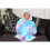 Ladies Oversized Hoodie Tie Dye Blue Snuggle 5
