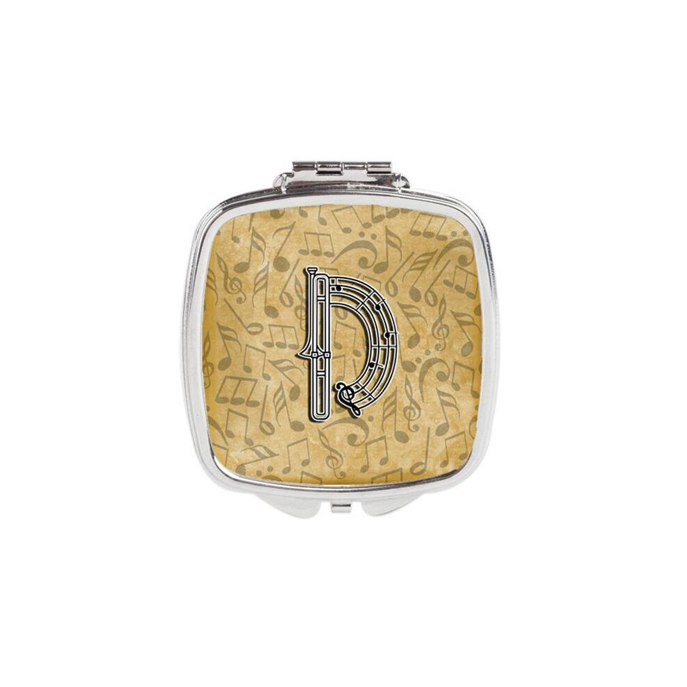 Awesome Apparel Letter D Musical Instrument Alphabet Compact Mirror