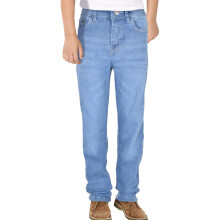 (13 Years, Light Blue) Kids Boys Relaxed Straight Fit Boot Cut Jeans