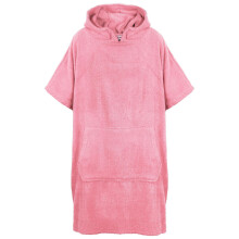 (6-9 Years, 128 Baby Pink) Unisex Terry Towel Poncho Bathrobe Dressing Gown