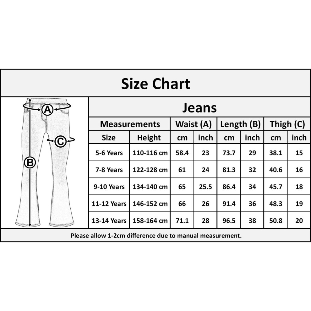 13 14 jeans waist sales size