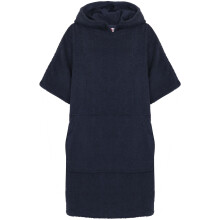 (10-13 Years, 128 Navy Blue) Unisex Terry Towel Poncho Bathrobe Dressing Gown