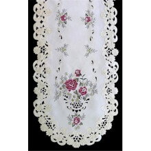 H0971-RS English Rose Round Doily, 12 in.