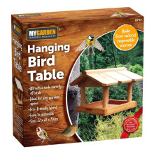 Natural Wood Hanging Bird Table Wild Birds Garden Tree Feeding Station