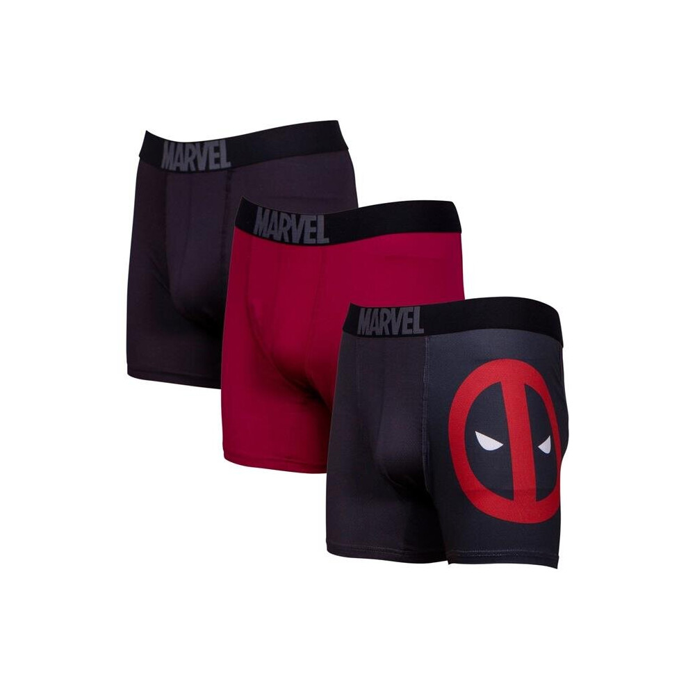 Deadpool 802592-small-28-30-Small-28-30 Deadpool Performance Mesh Underwear Boxer Briefs - Small & 28-30 - 3 Pair