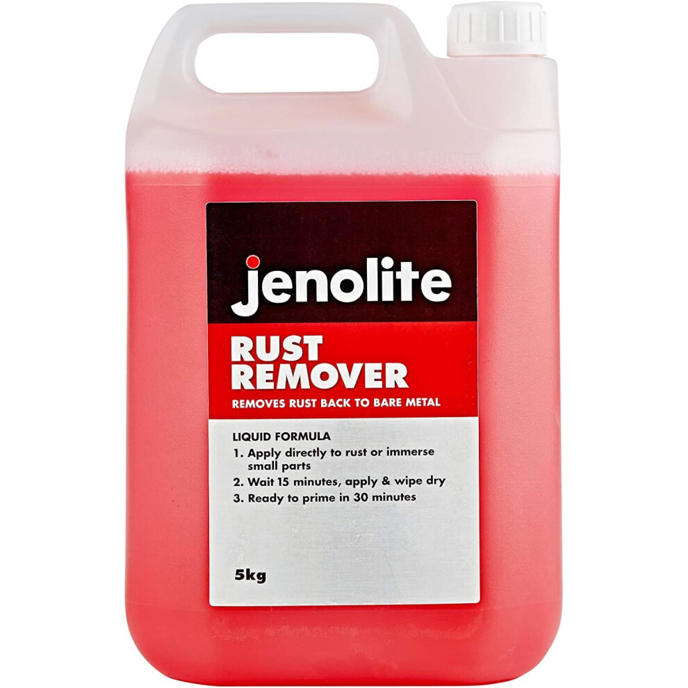 (5 Litre Original Liquid) JENOLITE Original Rust Remover | Rust Treatment | Removes Rust Back To Bare Metal