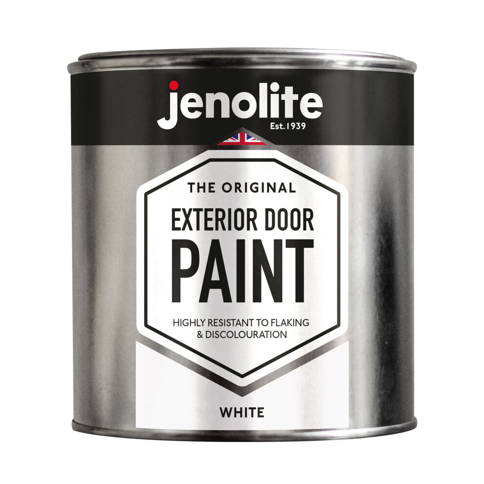 (1 Litre, White) JENOLITE Exterior Door Paint - Metal & Wood Doors & Garage Doors