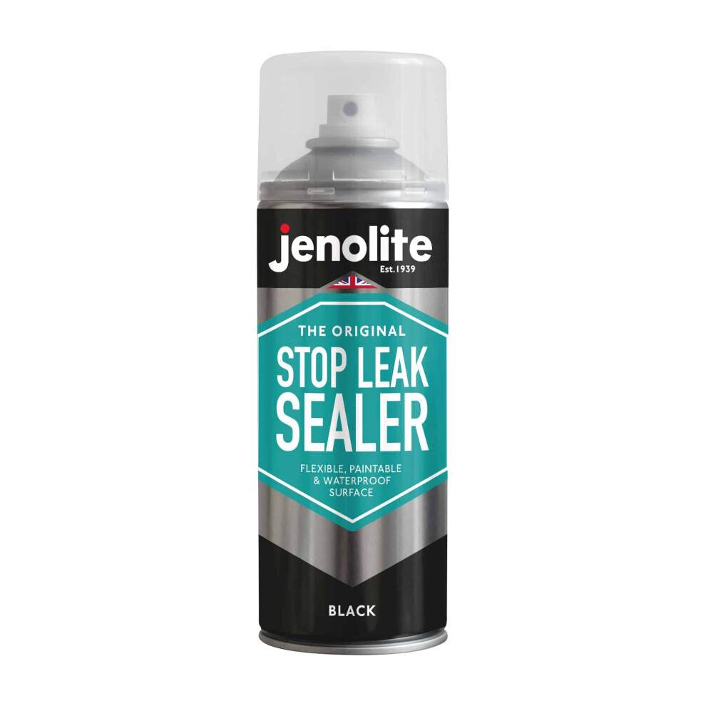 (1 x 400ml, Black) JENOLITE Stop Leak Sealer - Waterproof Sealant - Fills, Seals & Stops Leaks