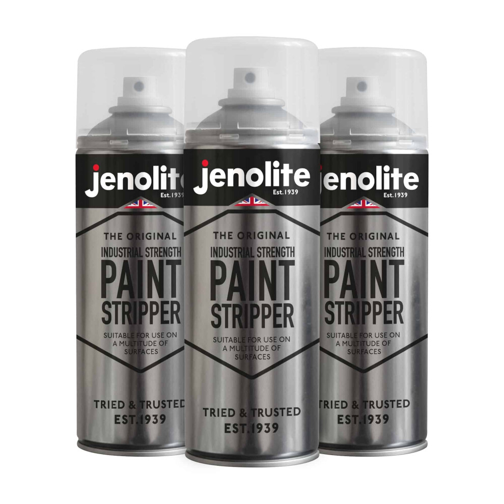 (3) JENOLITE Industrial Strength Paint Stripper/Paint Remover Aerosol - Use on Wood, Metal, Brick, Concrete - Paints, Varnishes, Lacquers, Adhesives