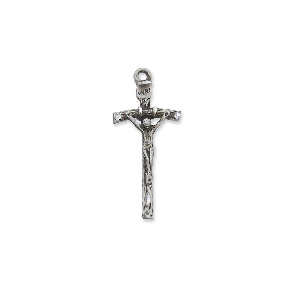 Photos - Pendant / Choker Necklace McVan 2.08 x 0.9 x 0.28 in. Sterling Silver Papal Crucifix Pendant