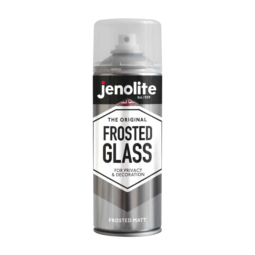 (1) JENOLITE Frosted Glass Aerosol Paint | Semi-Transparent for Added Privacy and Decoration