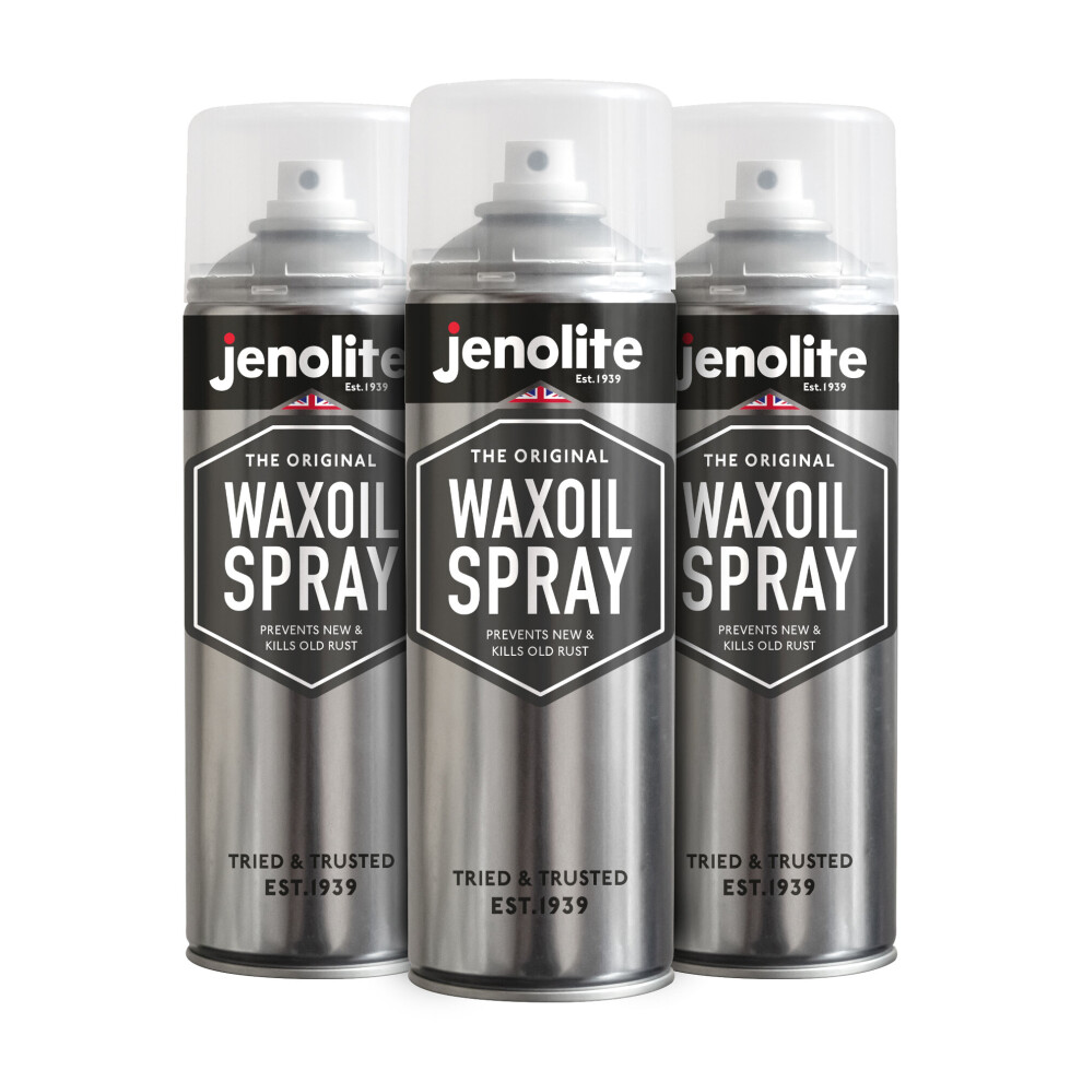 (3) JENOLITE Waxoil - Rust Prevention and Protection Aerosol Spray - Car/Bike/Motorcycle Corrosion Protection Spray