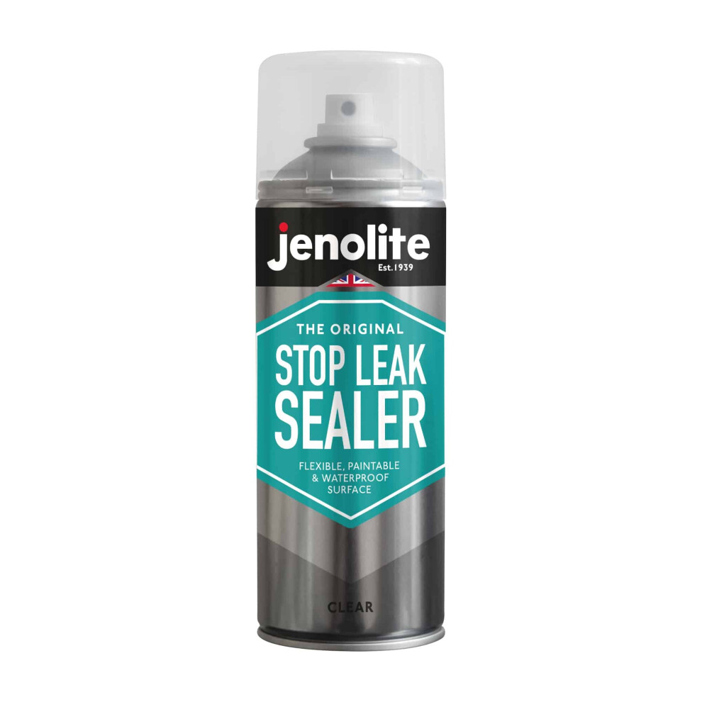 (1 x 400ml, Clear) JENOLITE Stop Leak Sealer - Waterproof Sealant - Fills, Seals & Stops Leaks