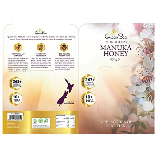 Queen Bee Manuka Honey MGO 263+, 454g 2